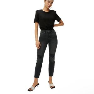 Good American Good Classic slim straight 32 28L distressed